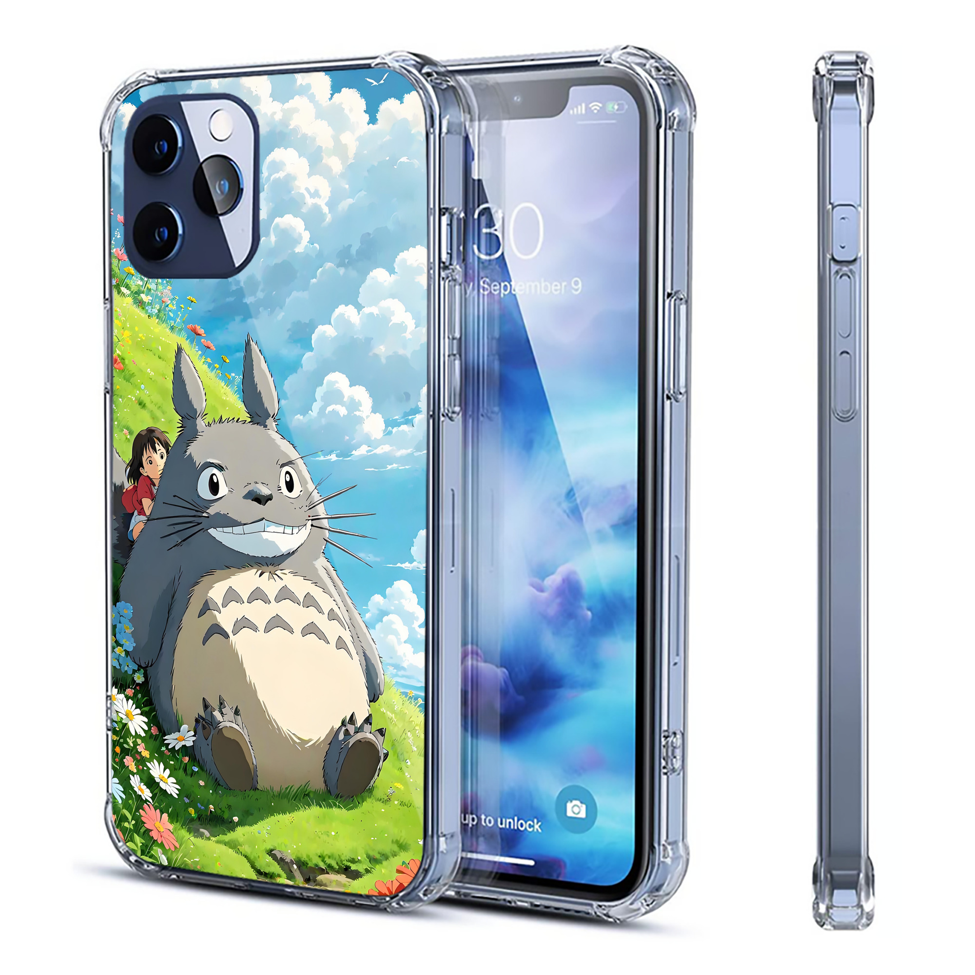 （画像用） となりのトトロ 草壁メイ 草壁サツキ My Neighbor Totoro Satsuki Kusakabe Mei Kusakabe 【iPhone 12シリーズ対応】透明スマホケース（クリアソフトケース）